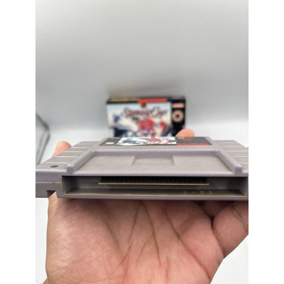 NHL Stanley Cup (SNES, 1993) Complete With Manual Tested With Inserts - Picture 9 of 15